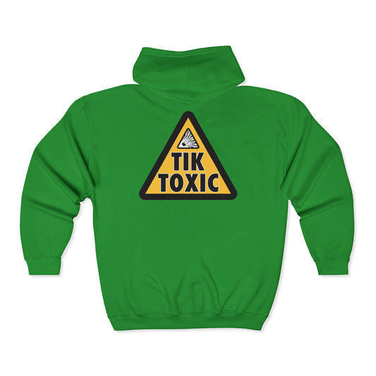 A Tik Toxic Unisex Heavy Blend™ Full Zip Hooded Sweatshirt