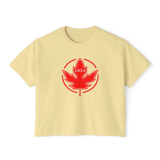 1834 Leaf Circle Women's Boxy Tee