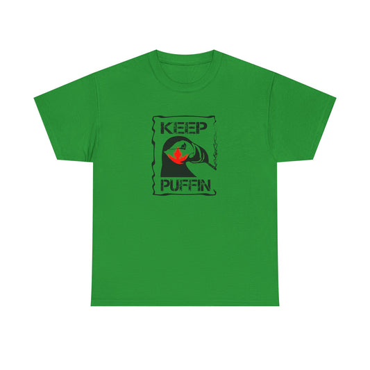 Keep Puffin Leaf Unisex Heavy Cotton Tee