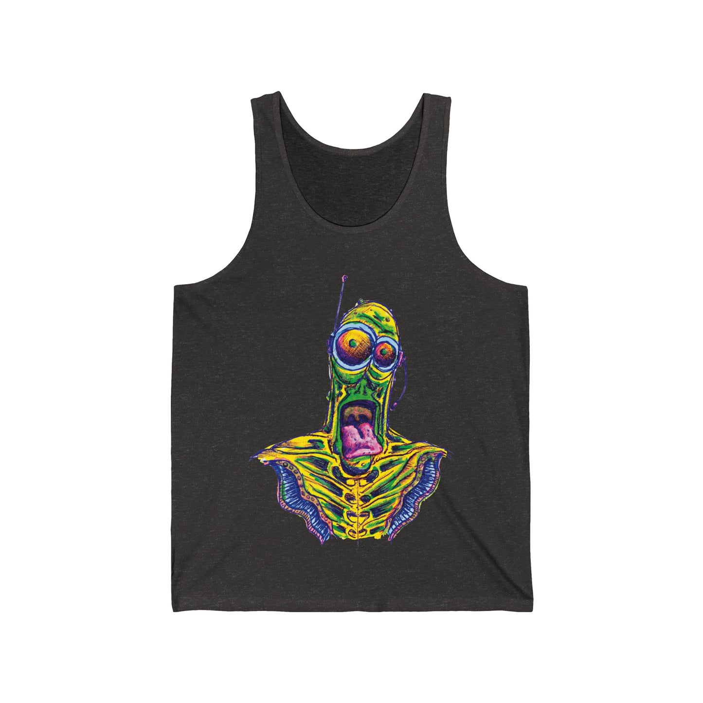 Happy Alien. Unisex Jersey Tank
