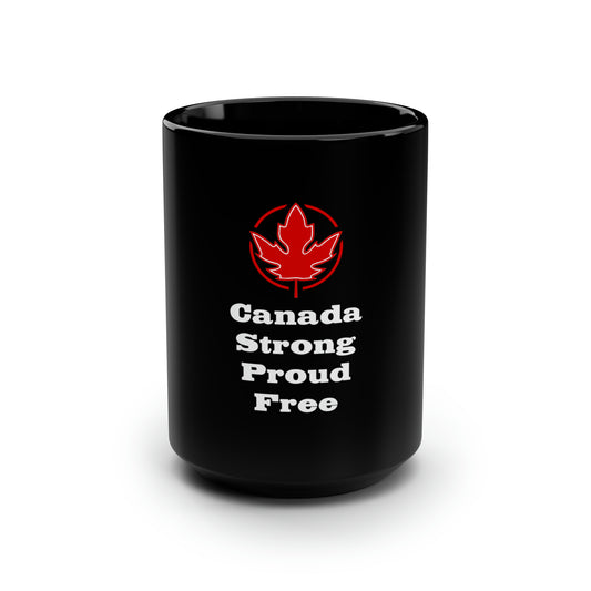Strong Proud..Black Mug, 15oz