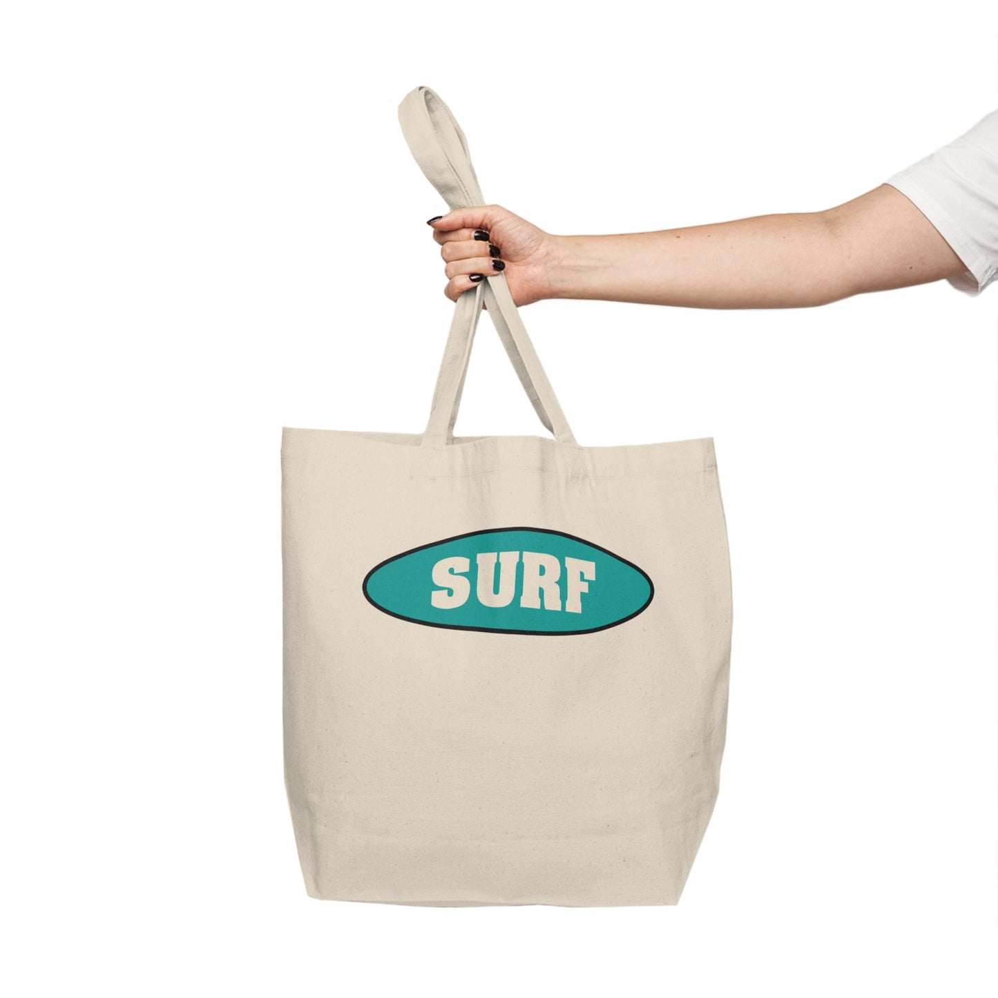 Surf beach tote.  Canvas Shopping Tote