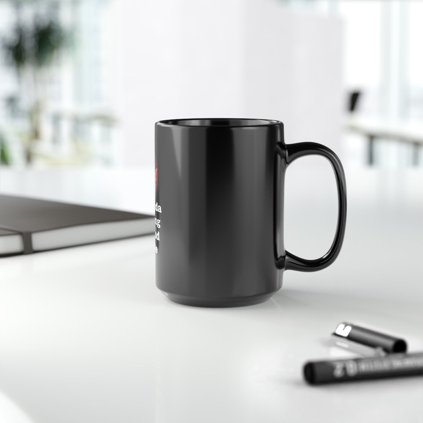 Strong Proud..Black Mug, 15oz