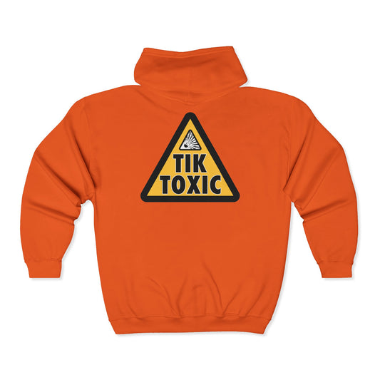 A Tik Toxic Unisex Heavy Blend™ Full Zip Hooded Sweatshirt