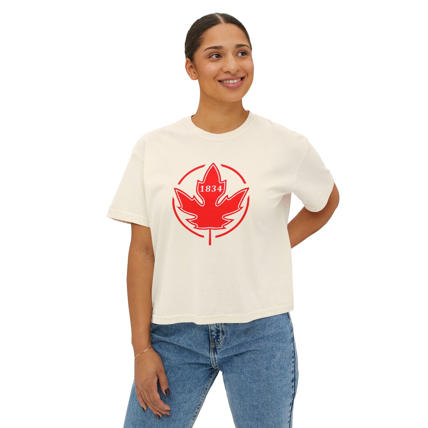 1834 Leaf Circle Women's Boxy Tee