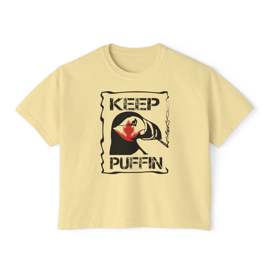 Keep Puffin Leaf Women's Boxy Tee