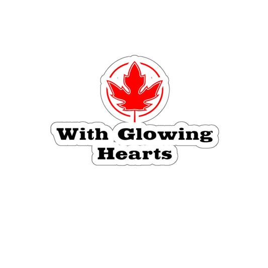 With Glowing Hearts Die-Cut Stickers
