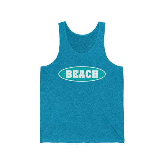 BEACH..Unisex Jersey Tank