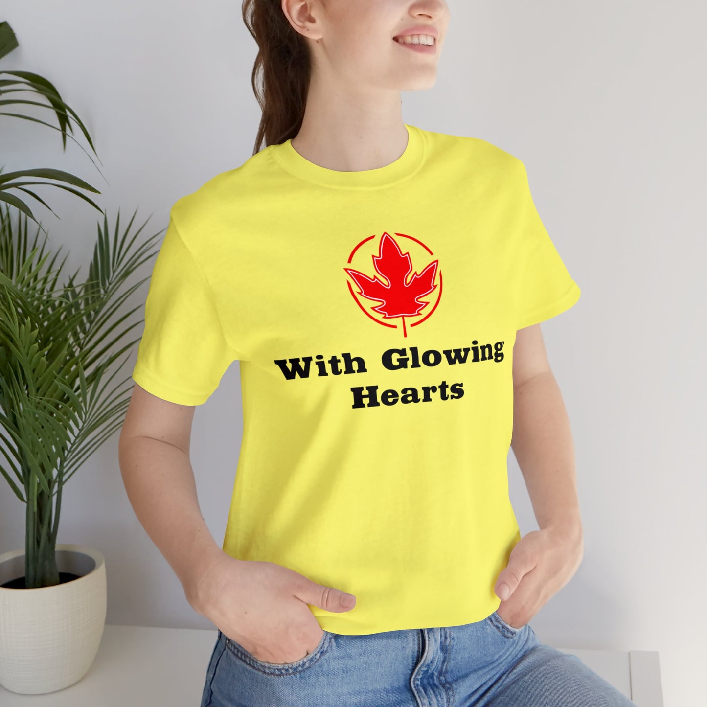 With Glowing ..Unisex Jersey Short Sleeve Tee