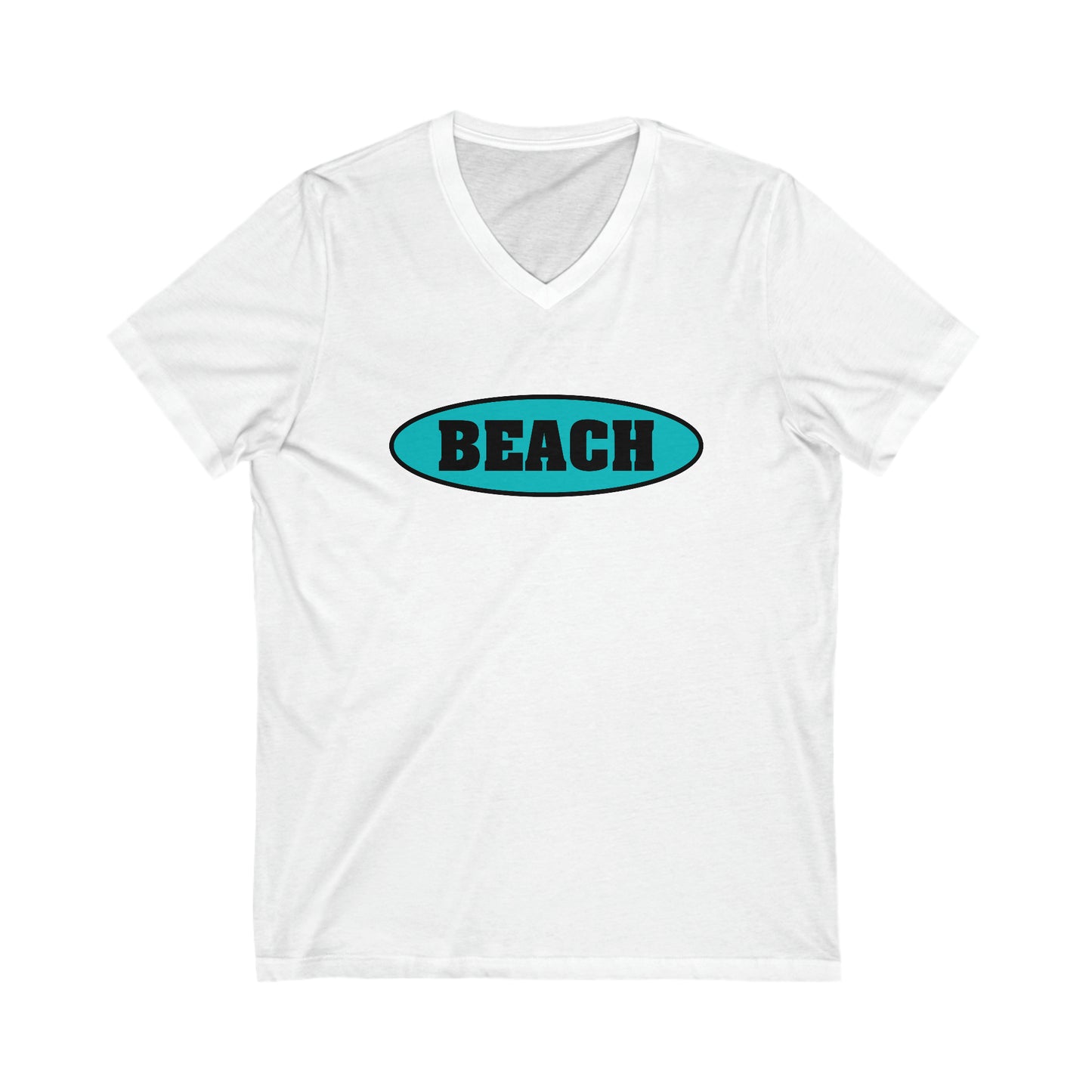 Beach.Unisex Jersey Short Sleeve V-Neck