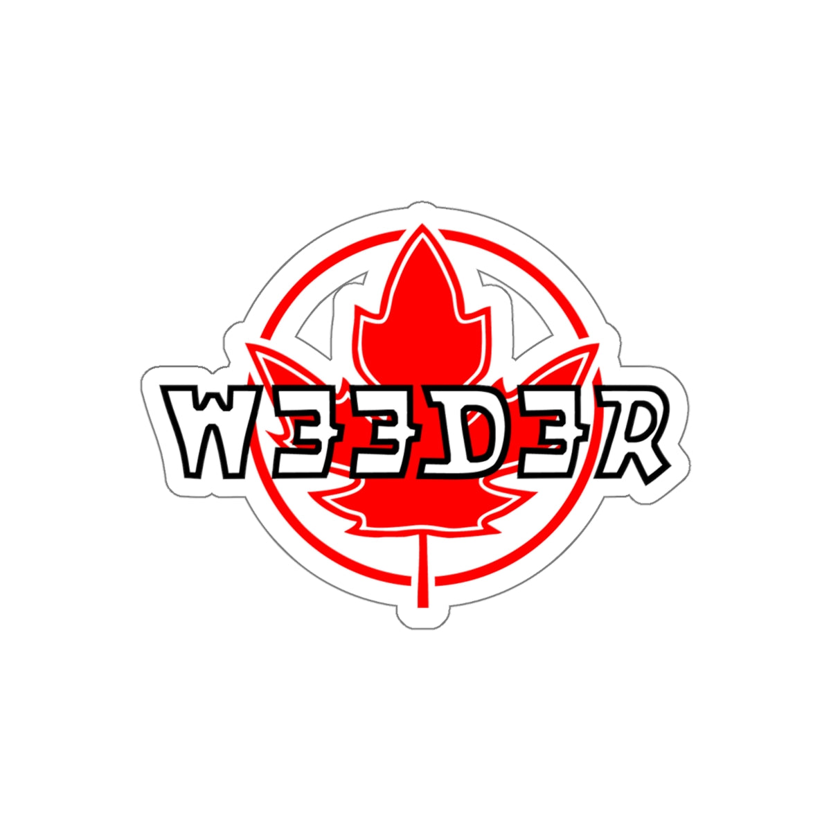 Weeder Flag Die-Cut Stickers