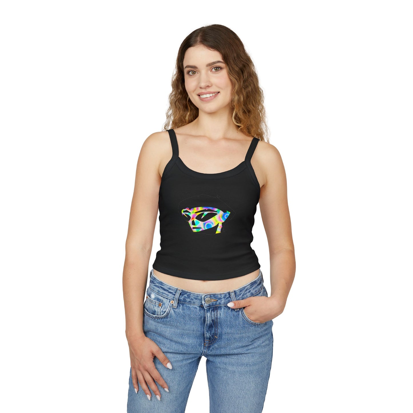 Rainbow Alien Boy Women's Spaghetti Strap Tank Top
