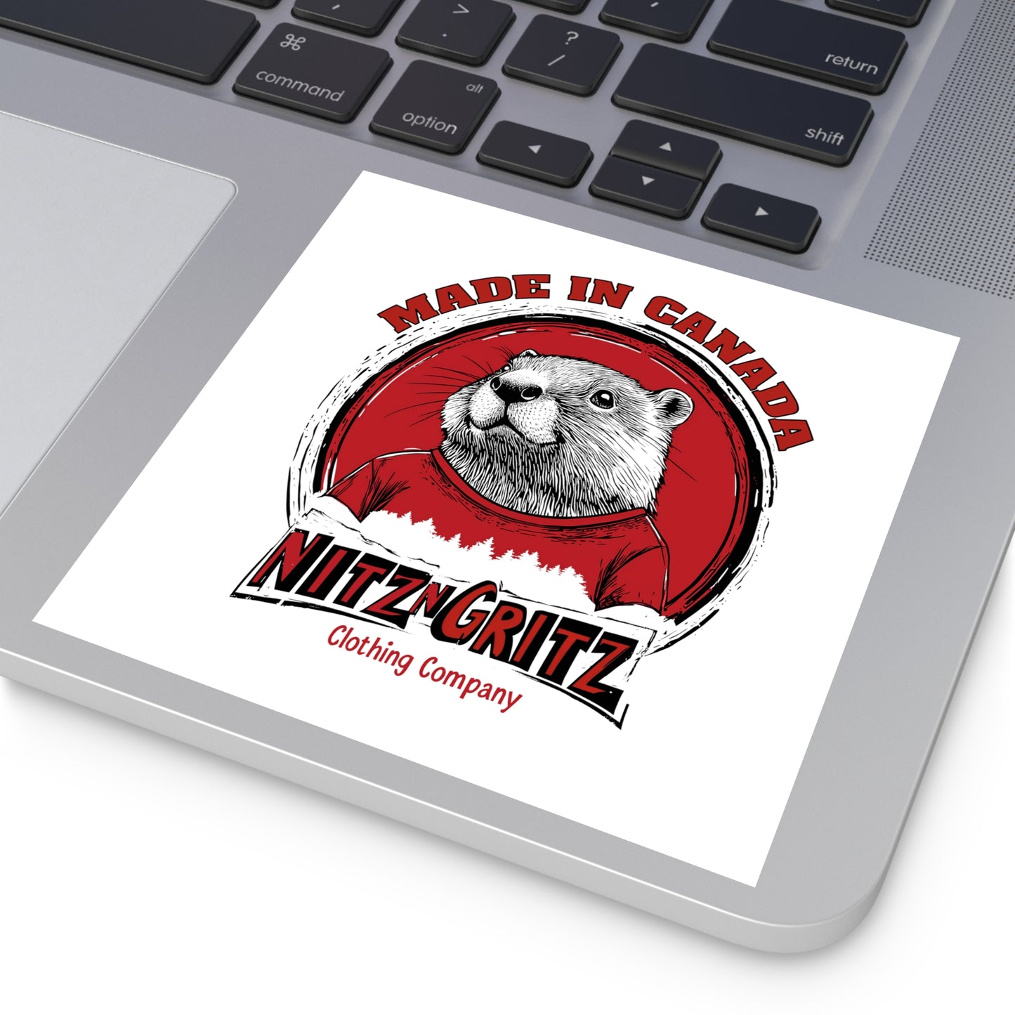 NitznGritz Made in Canada Square Stickers, Indoor\Outdoor