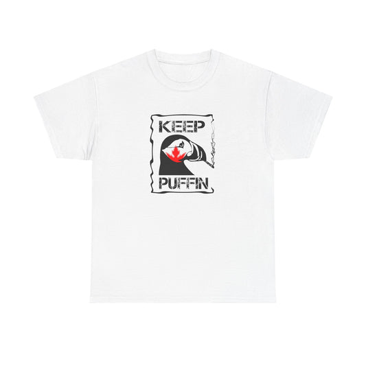 Keep Puffin Leaf Unisex Heavy Cotton Tee