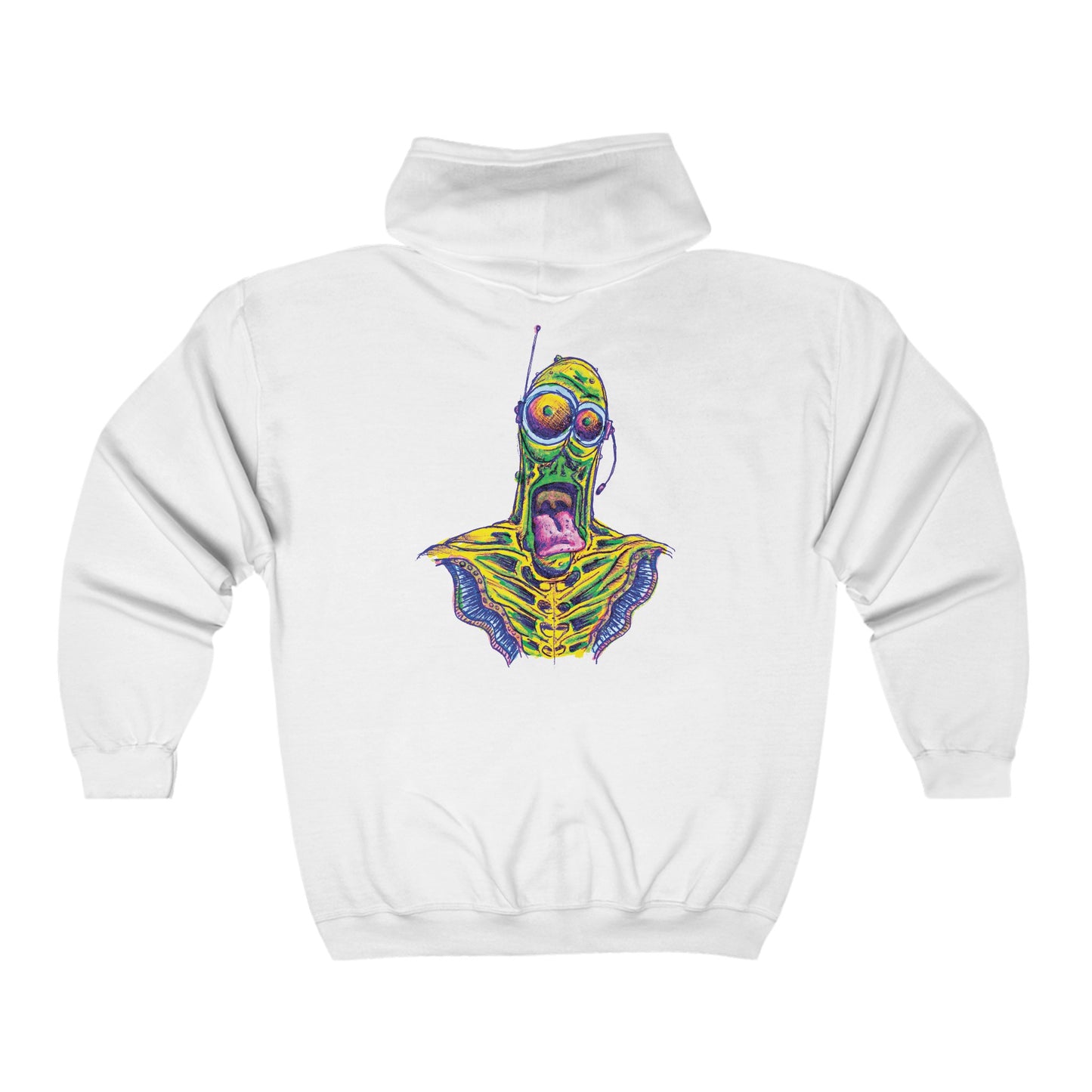 Happy Alien. Unisex Heavy Blend™ Full Zip Hooded Sweatshirt