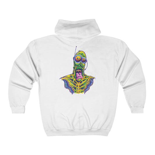 Happy Alien. Unisex Heavy Blend™ Full Zip Hooded Sweatshirt
