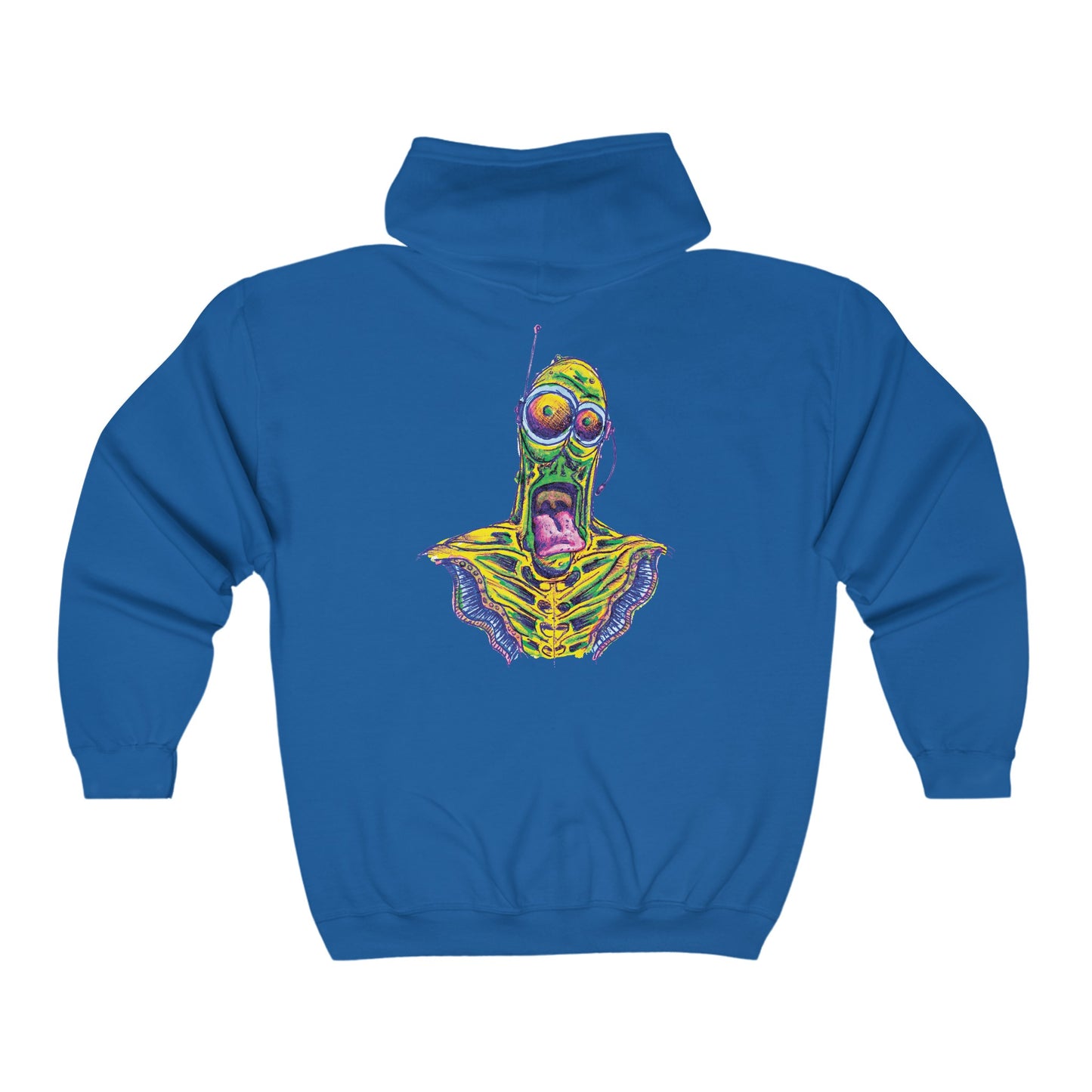 Happy Alien. Unisex Heavy Blend™ Full Zip Hooded Sweatshirt