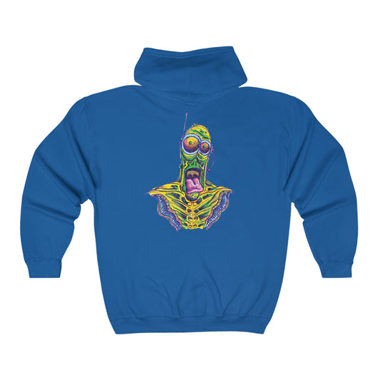 Happy Alien. Unisex Heavy Blend™ Full Zip Hooded Sweatshirt