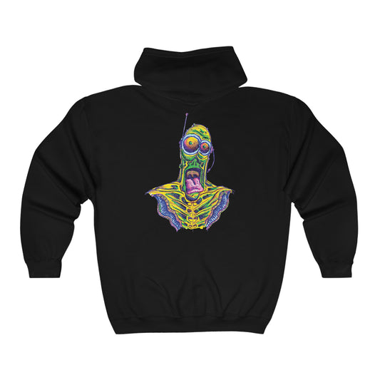 Happy Alien. Unisex Heavy Blend™ Full Zip Hooded Sweatshirt