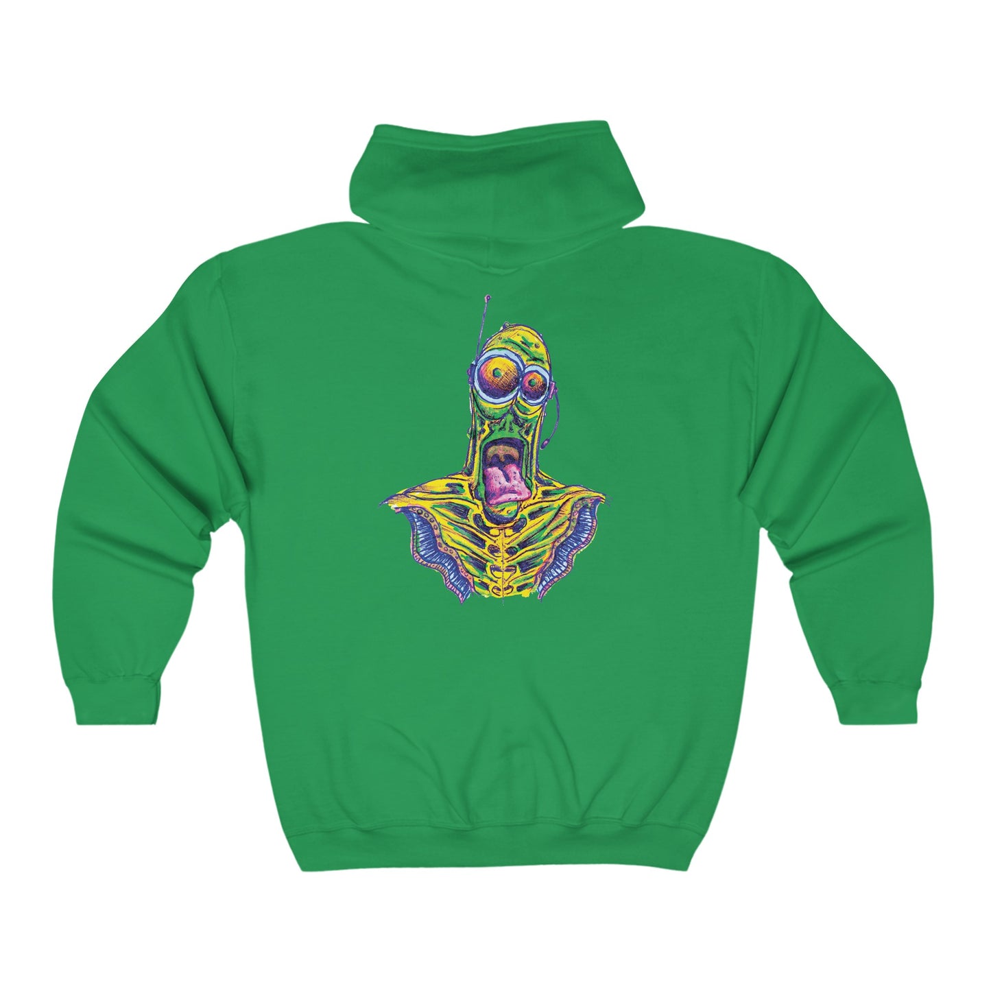 Happy Alien. Unisex Heavy Blend™ Full Zip Hooded Sweatshirt