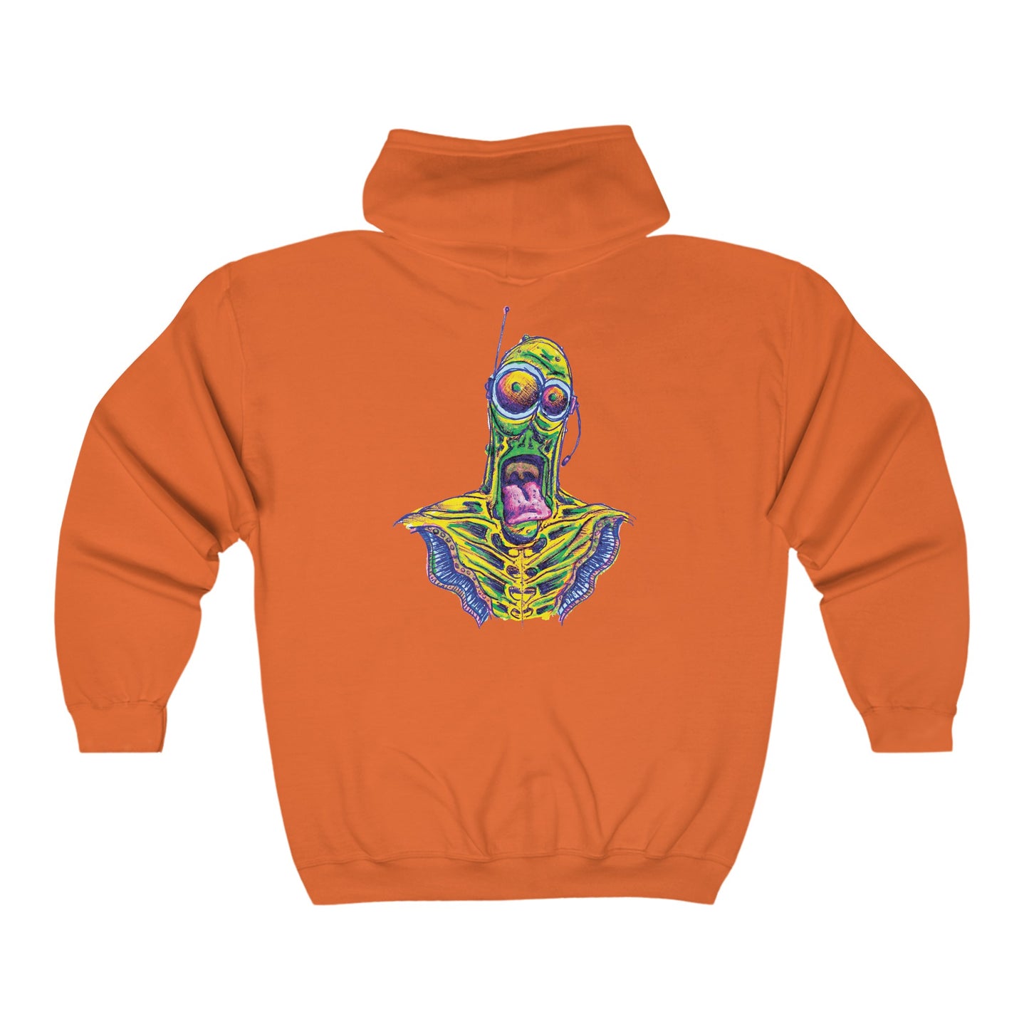 Happy Alien. Unisex Heavy Blend™ Full Zip Hooded Sweatshirt