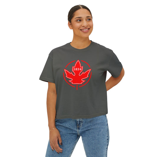 1834 Leaf Circle Women's Boxy Tee