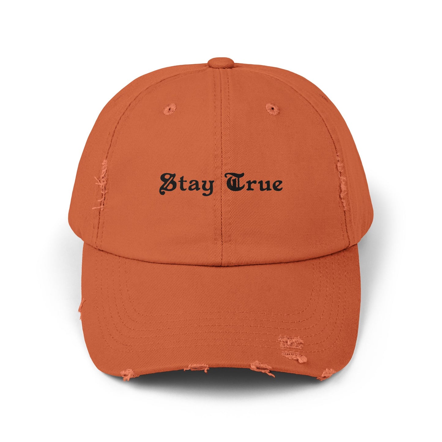 Stay True Unisex Distressed Cap