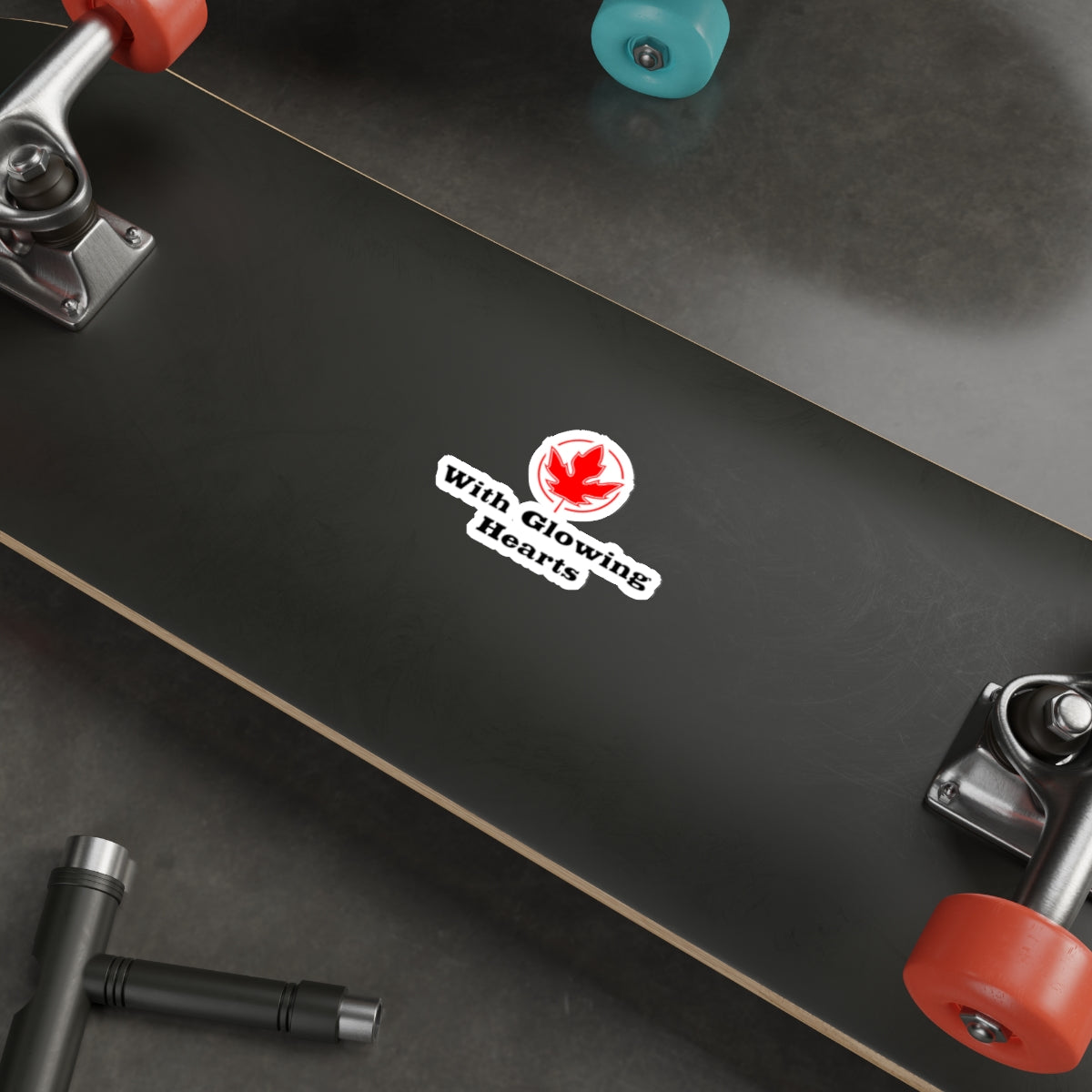 With Glowing Hearts Die-Cut Stickers