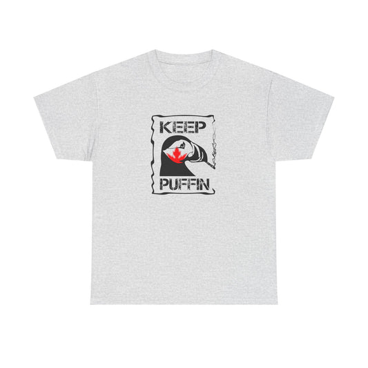 Keep Puffin Leaf Unisex Heavy Cotton Tee