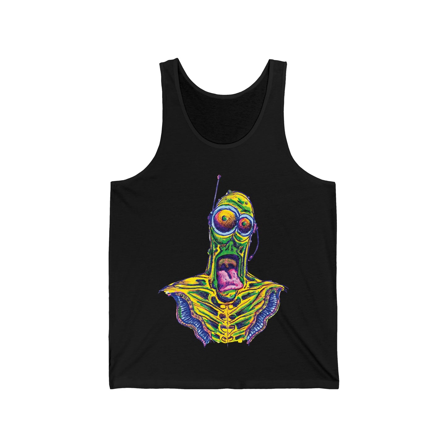 Happy Alien. Unisex Jersey Tank