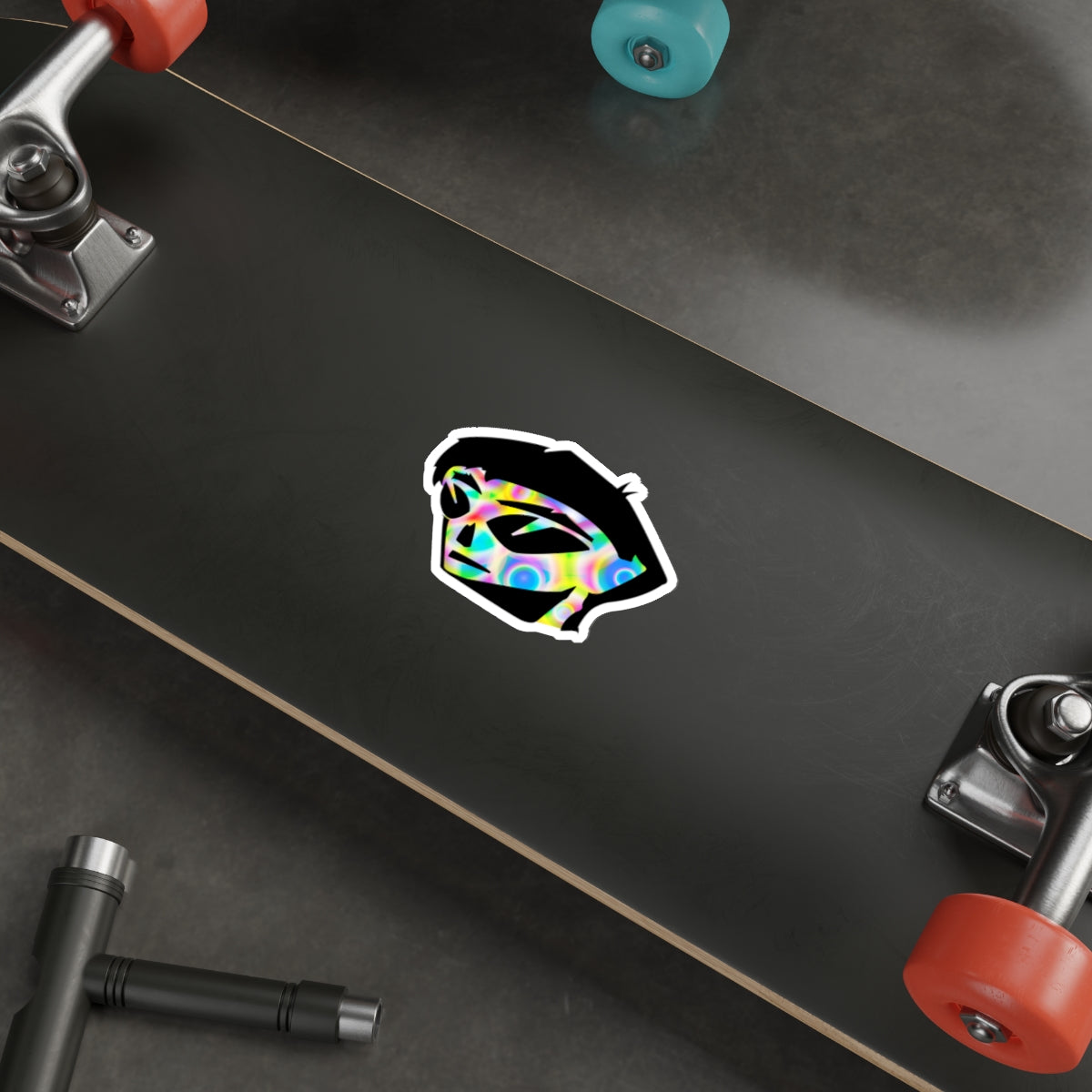 Rainbow Alien Boy Die-Cut Stickers
