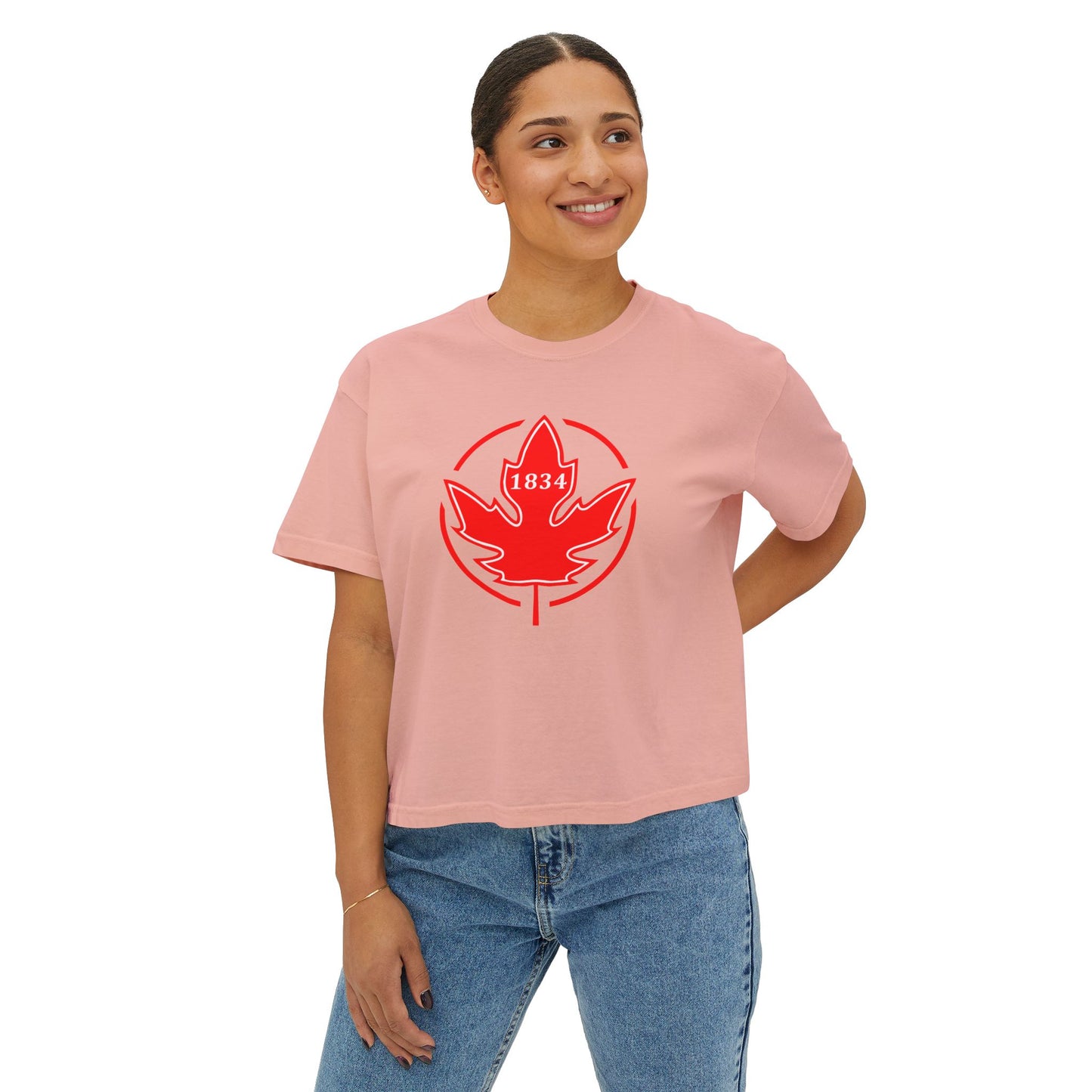 1834 Leaf Circle Women's Boxy Tee