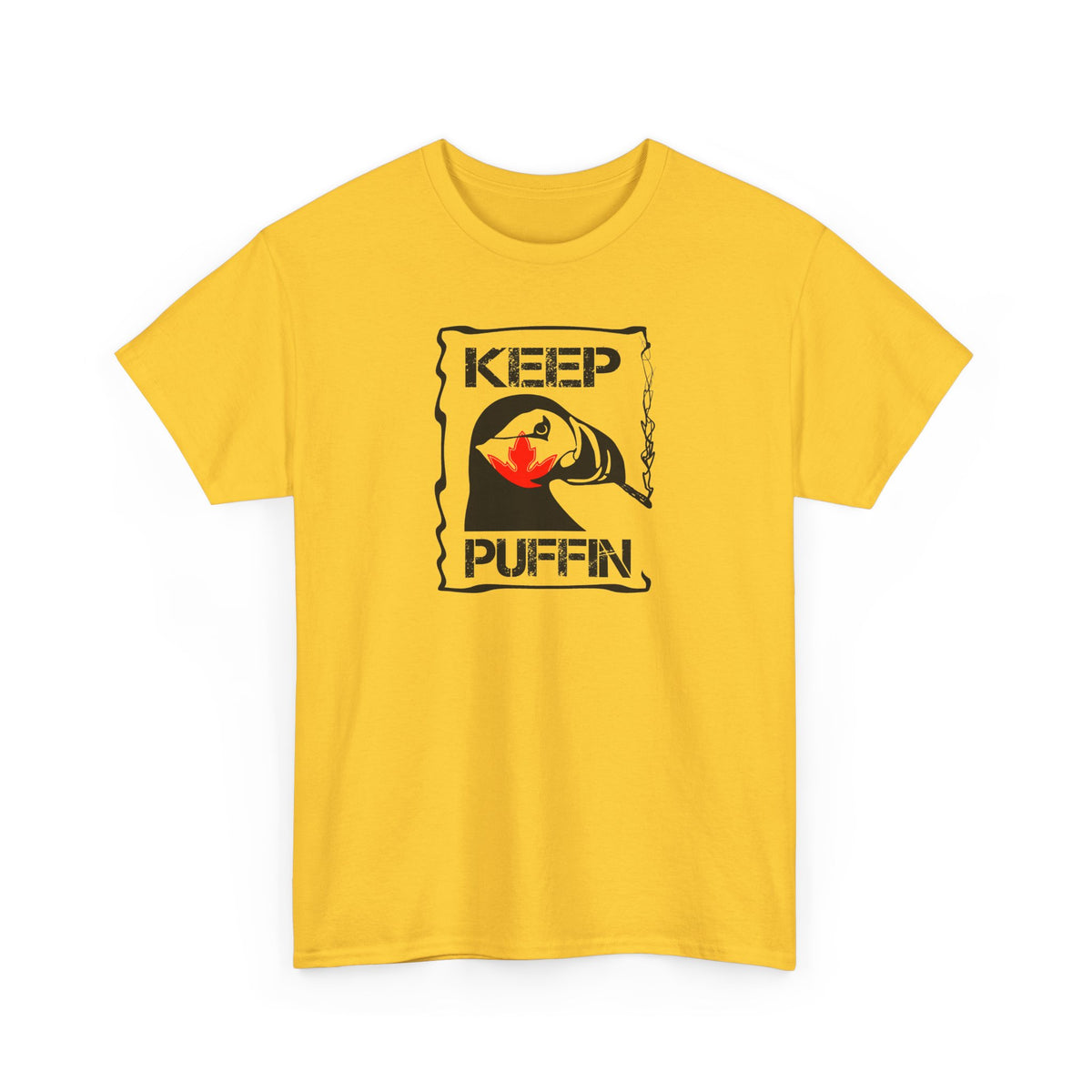 Keep Puffin leaf Unisex Heavy Cotton Tee