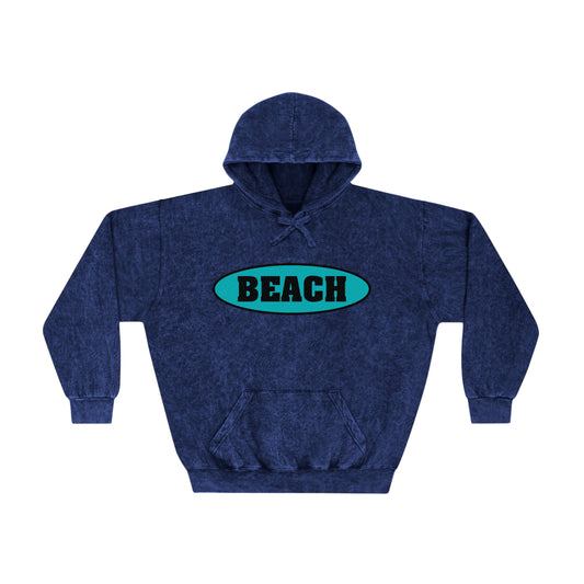 BEACH..Unisex Mineral Wash Hoodie
