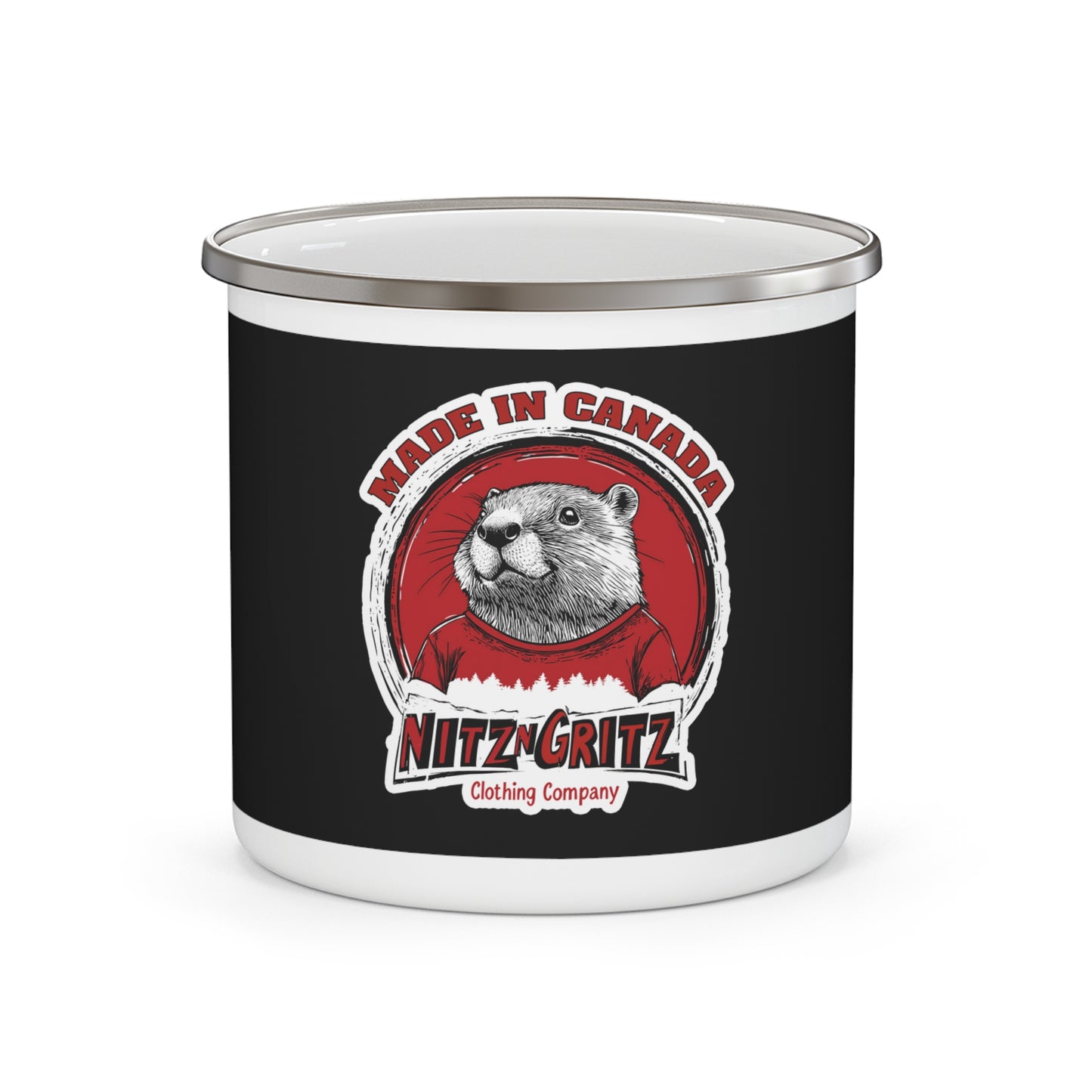 NitznGritz Made in Canada Enamel Camping Mug