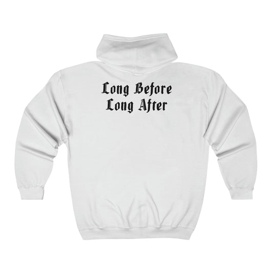Long Before Long After.   Unisex Heavy Blend™ Full Zip Hooded Sweatshirt