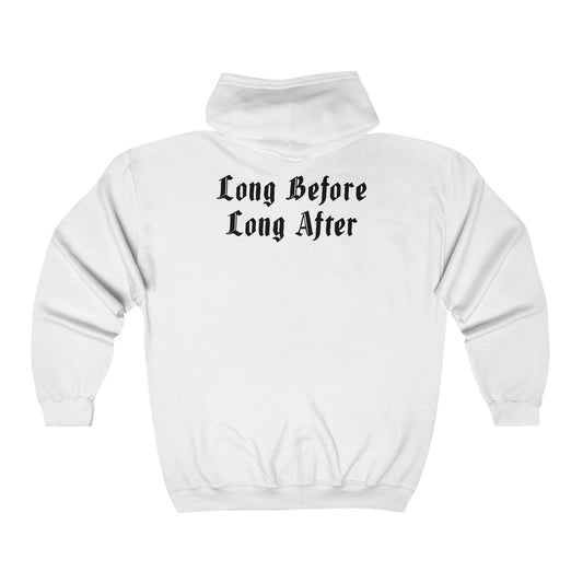 Long Before Long After.   Unisex Heavy Blend™ Full Zip Hooded Sweatshirt
