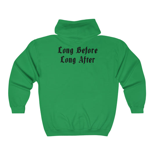 Long Before Long After.   Unisex Heavy Blend™ Full Zip Hooded Sweatshirt