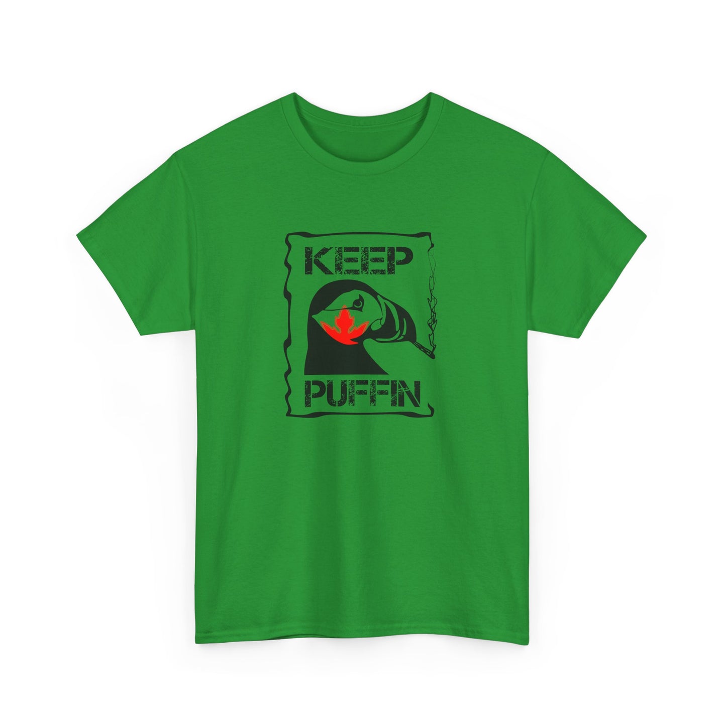 Keep Puffin Leaf Unisex Heavy Cotton Tee