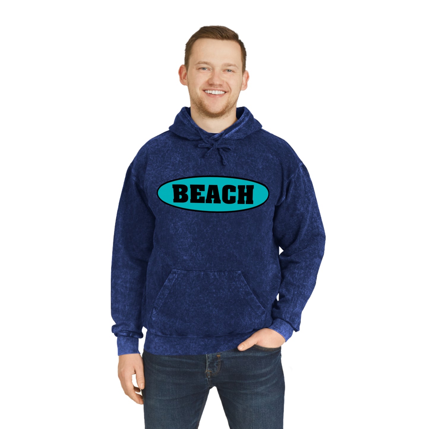 BEACH..Unisex Mineral Wash Hoodie