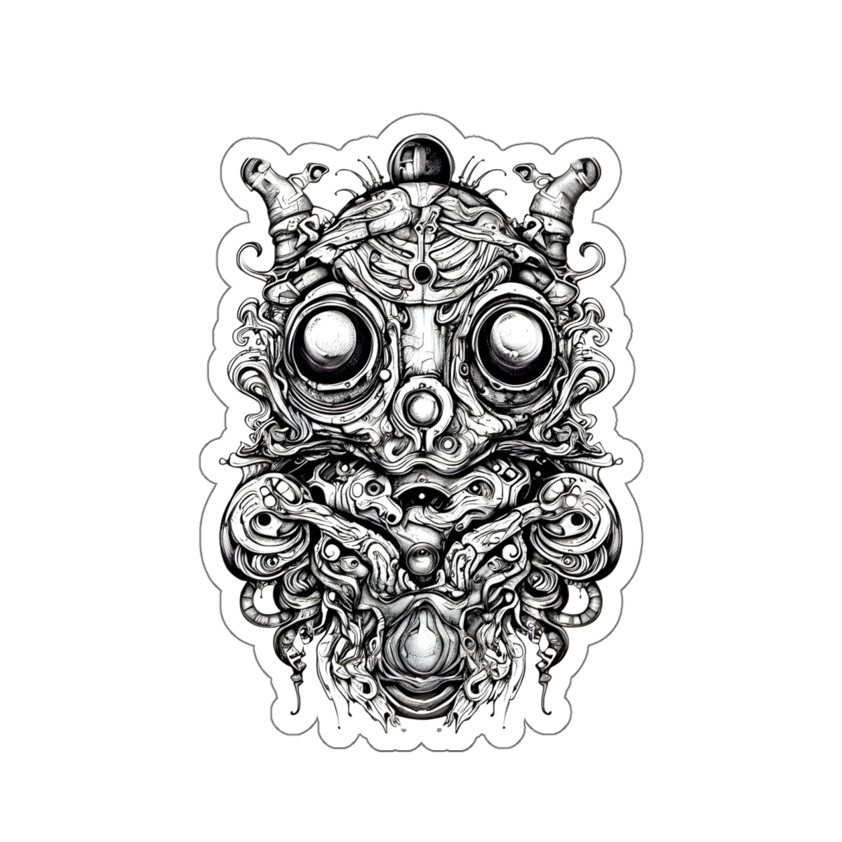 Tribal Mask Die-Cut Stickers