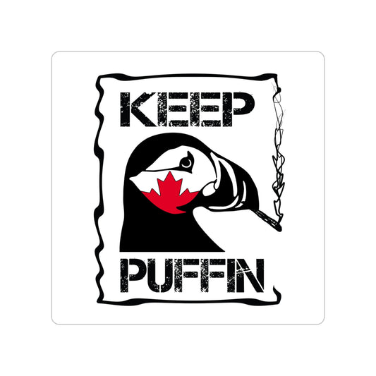 Keep Puffin Transparent Outdoor Stickers, Die-Cut, 1pc