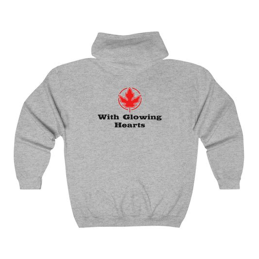 With Glowing Hearts.  Unisex Heavy Blend™ Full Zip Hooded Sweatshirt