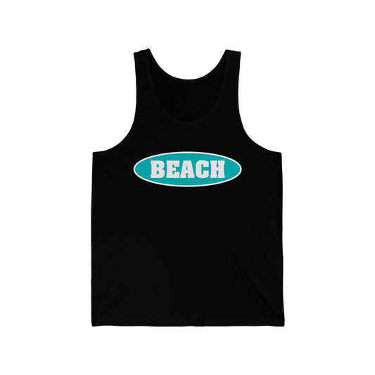 BEACH..Unisex Jersey Tank