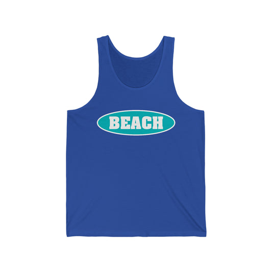 BEACH..Unisex Jersey Tank
