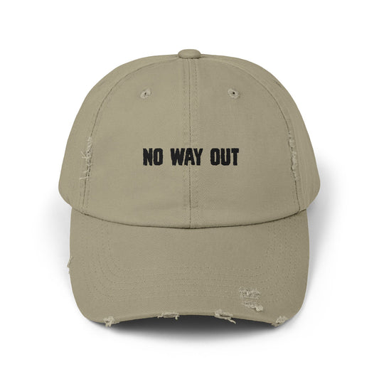 No Way Out Unisex Distressed Cap