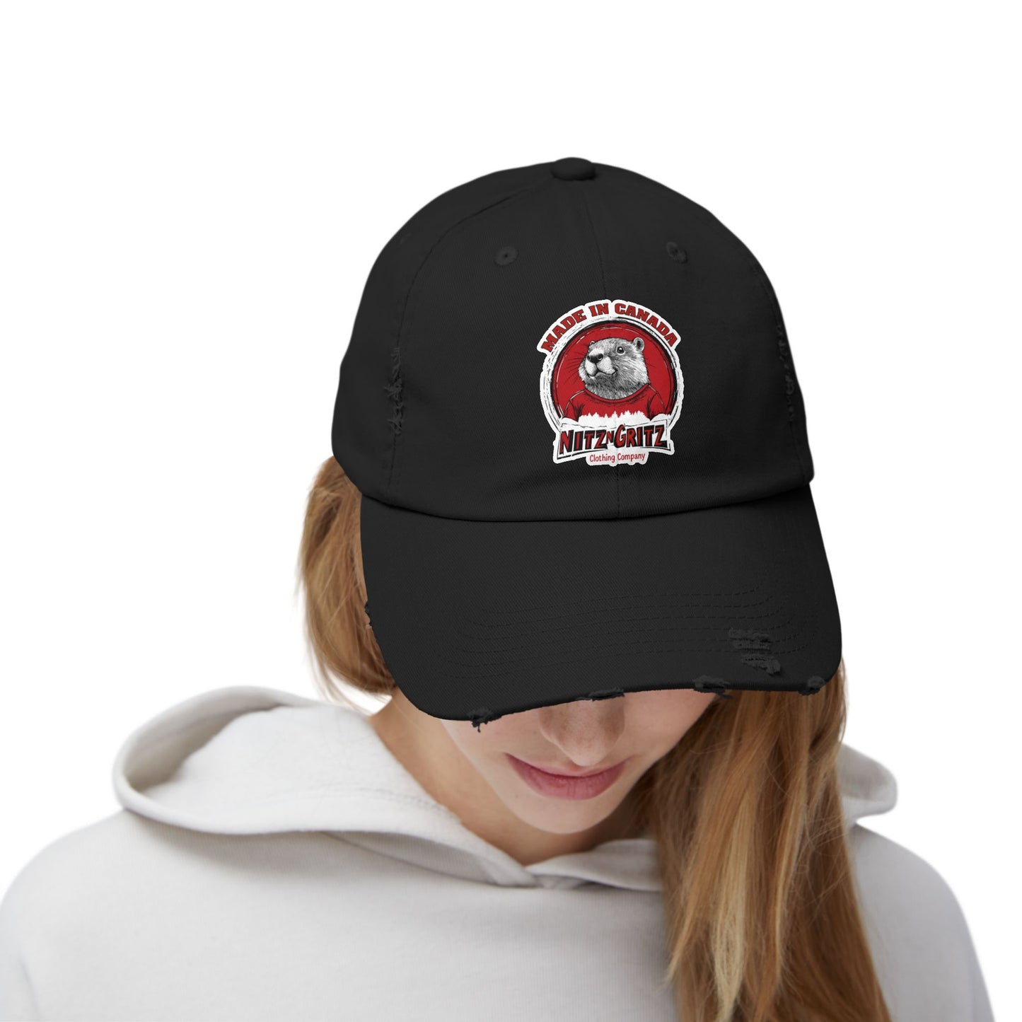 NitznGritz Made in Canada Unisex Distressed Cap