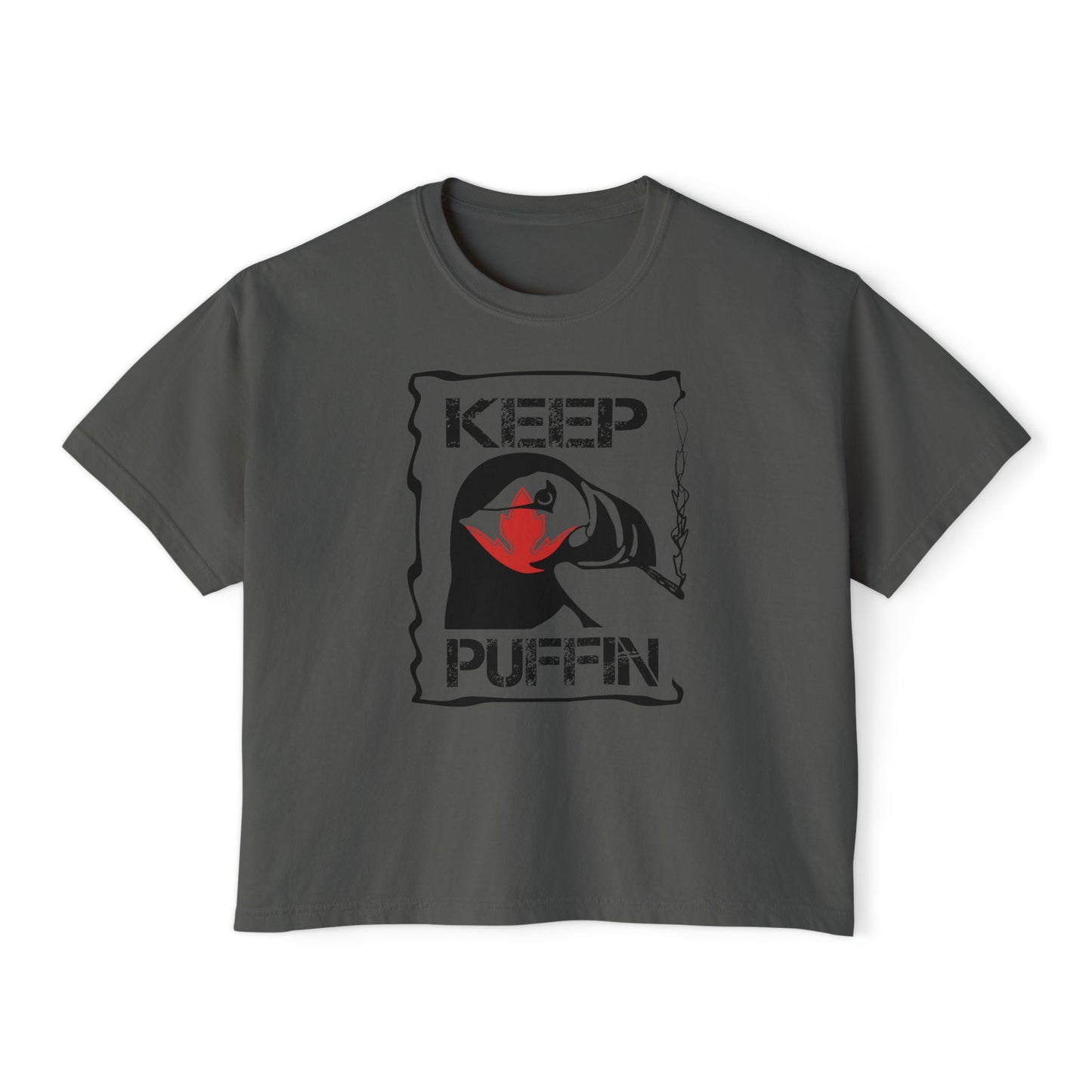 Keep Puffin Leaf Women's Boxy Tee