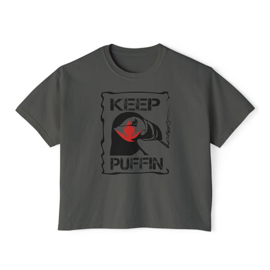 Keep Puffin Leaf Women's Boxy Tee