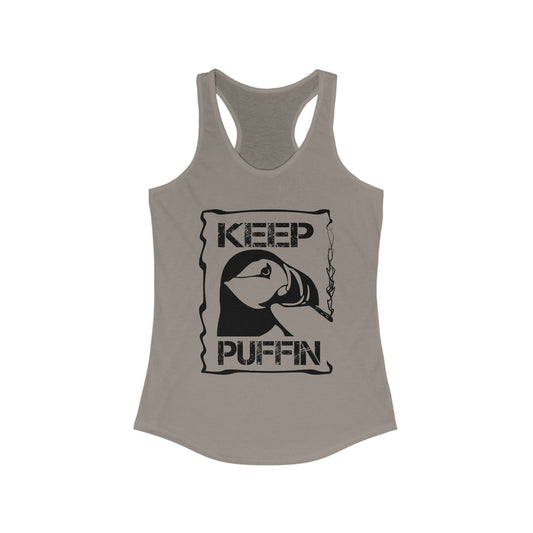 Keep Puffin Women's Ideal Racerback Tank